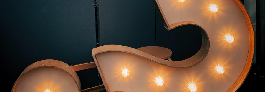white markee light